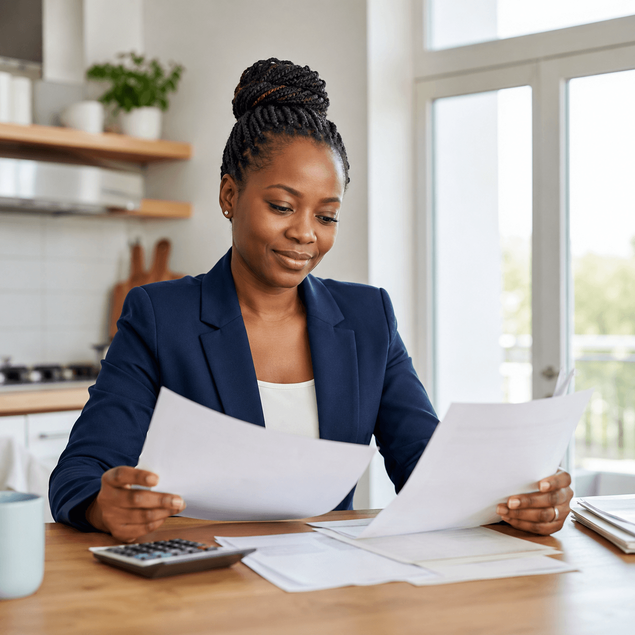 Woman reviewing a household budget for the Money programme